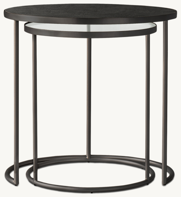 GRAYDON SHAGREEN NESTING SIDE TABLE