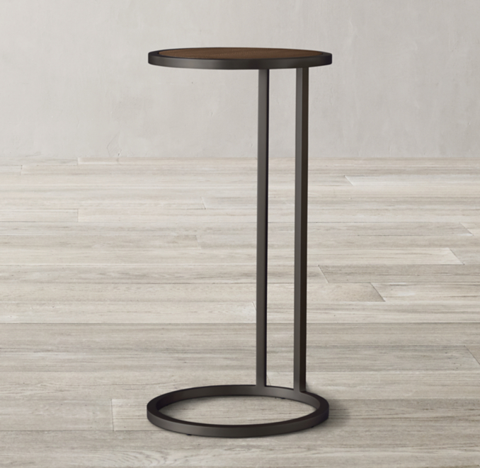 Graydon Shagreen Round Cocktail Side Table