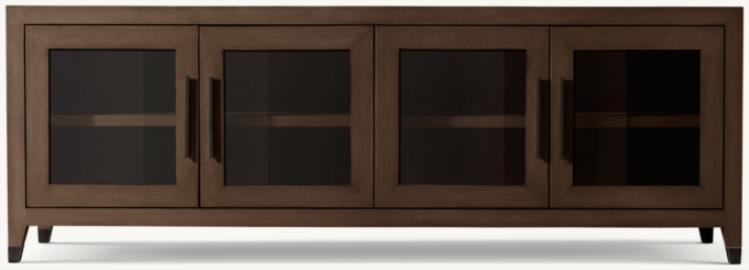 Graydon Shagreen Glass 4-Door Media Console