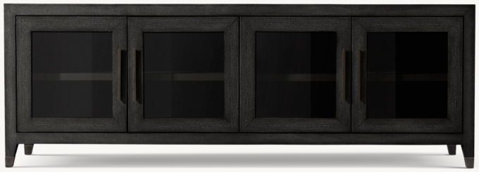 GRAYDON SHAGREEN GLASS 4-DOOR MEDIA CONSOLE