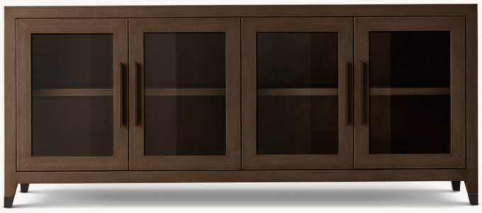 Graydon Shagreen Glass 4-Door Sideboard