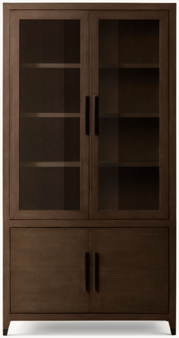Graydon Shagreen Glass Double-Door Sideboard & Hutch