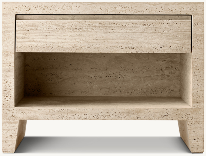 Wyeth Travertine Open Nightstand