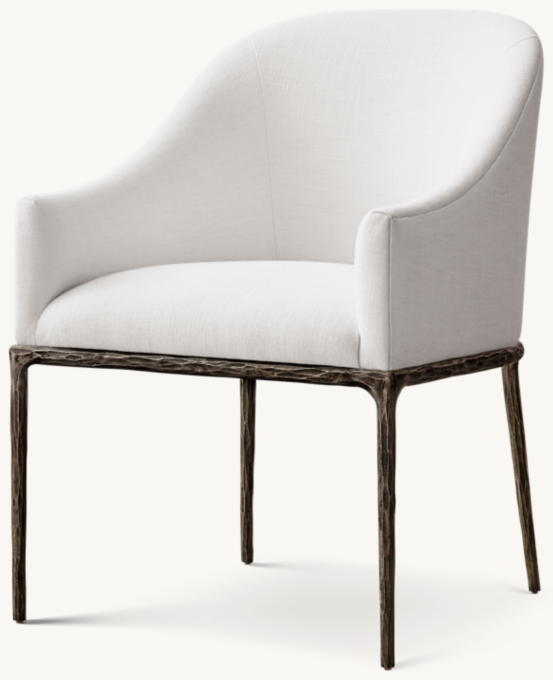 Thaddeus Slope Fabric Dining Armchair