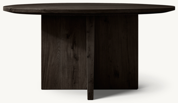 Front view of Wyeth Oak Round Dining Table 