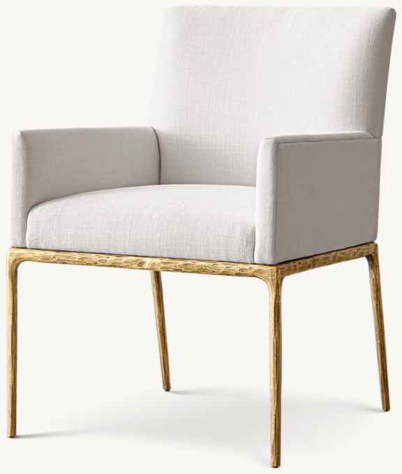 Thaddeus Track Fabric Dining Armchair