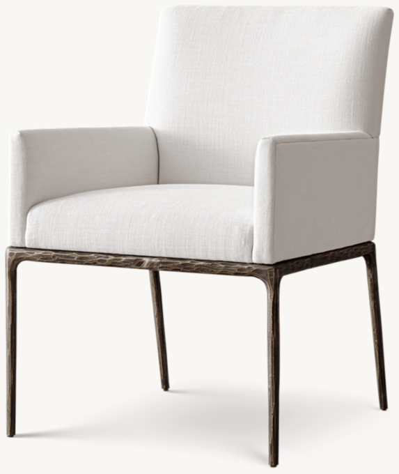 Thaddeus Track Fabric Dining Armchair