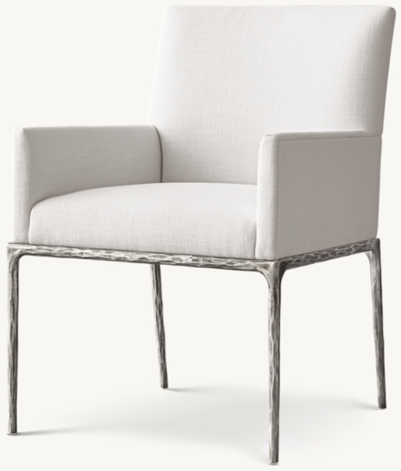 Thaddeus Track Fabric Dining Armchair