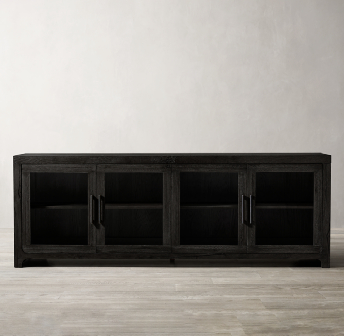 Davos Oak Glass 4Door Sideboard