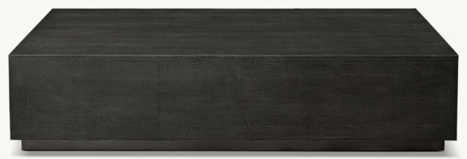 Front view of Graydon Shagreen Plinth Coffee Table 