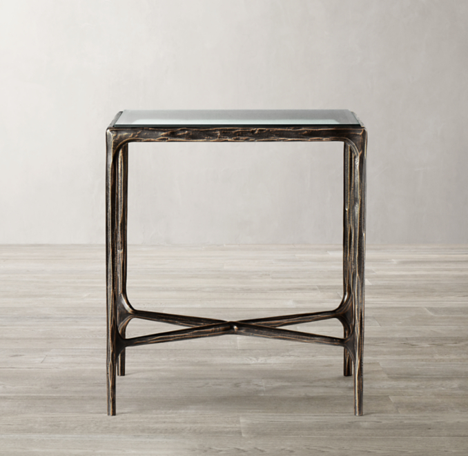 Thaddeus Glass Square Side Table