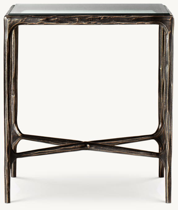 Thaddeus Glass Square Side Table