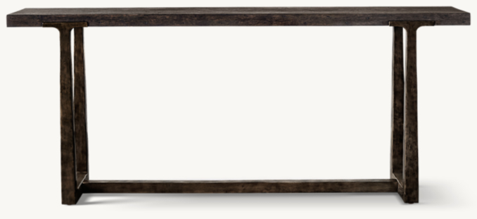 Front view of T-Brace Console Table