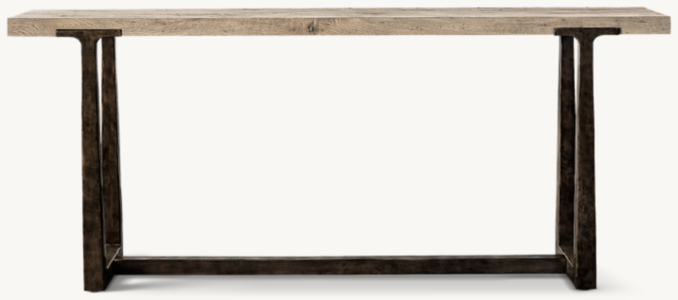 Front view of T-Brace Console Table 