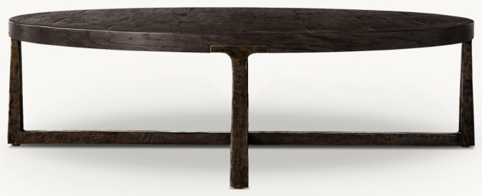 T-Brace Round Coffee Table | RH