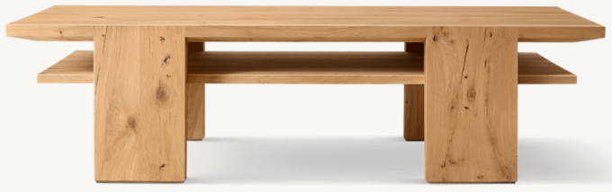 Wyeth Oak Floating Square Coffee Table