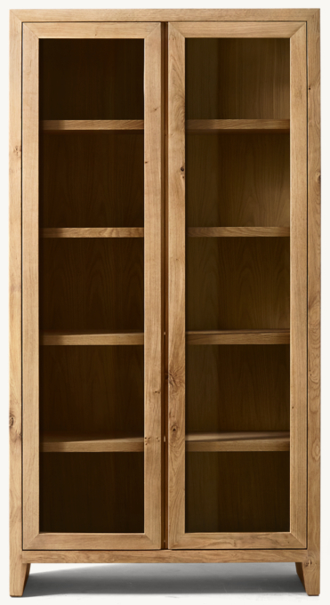 Wyeth Oak Glass Cabinet