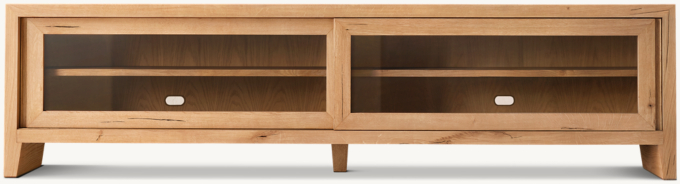 Wyeth Oak Glass Media Console