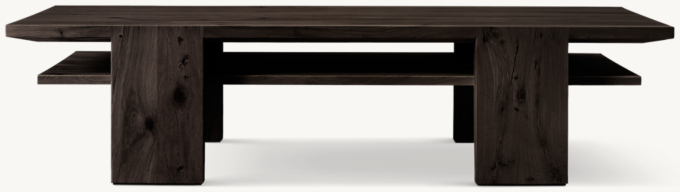 Front view of Wyeth Oak Floating Coffee Table  