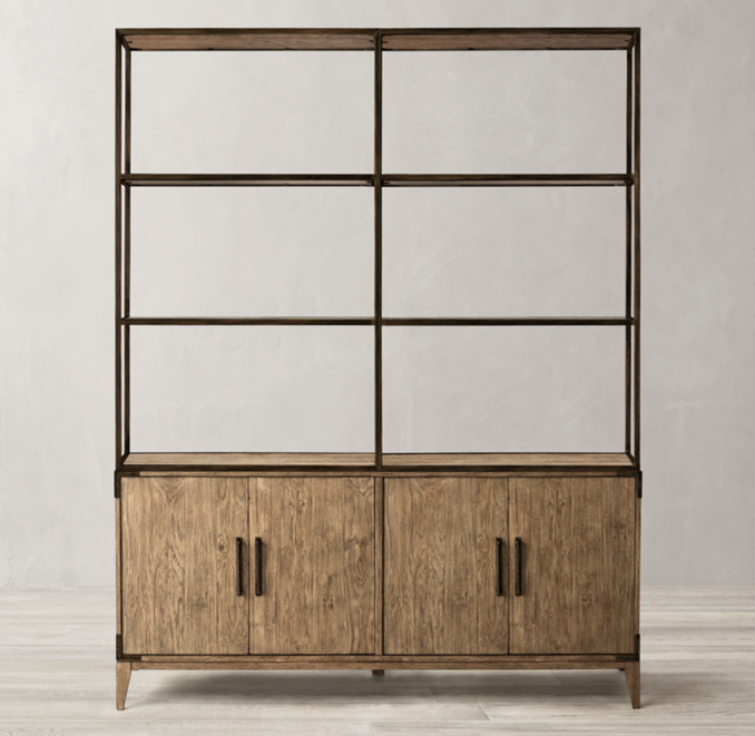 Cayden Campaign 4Door Open Sideboard & Hutch