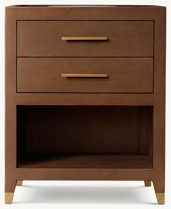 Front view of Graydon Shagreen Powder Washstand Base 