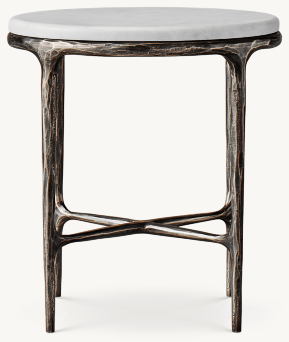 THADDEUS MARBLE ROUND BEDSIDE TABLE