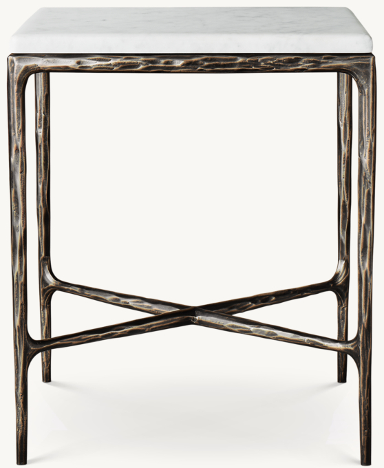 THADDEUS MARBLE SQUARE BEDSIDE TABLE