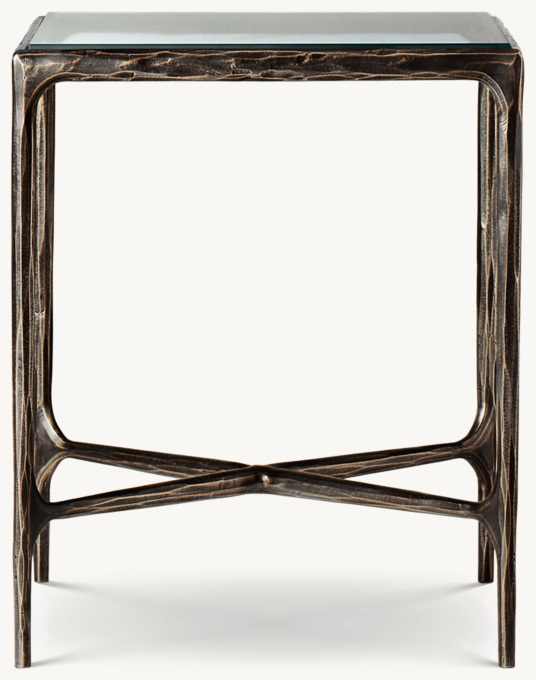 Thaddeus Glass Square Bedside Table