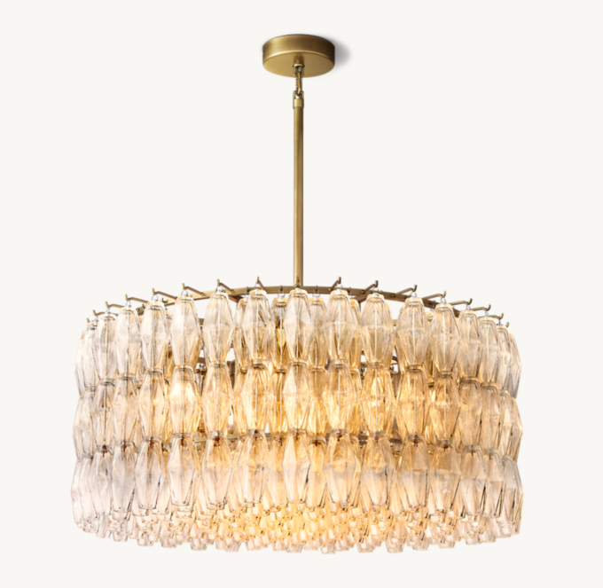 Chiara Clear Glass Round Chandelier 37\"