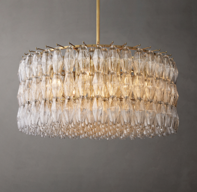 Chiara Clear Glass Round Chandelier 37\"