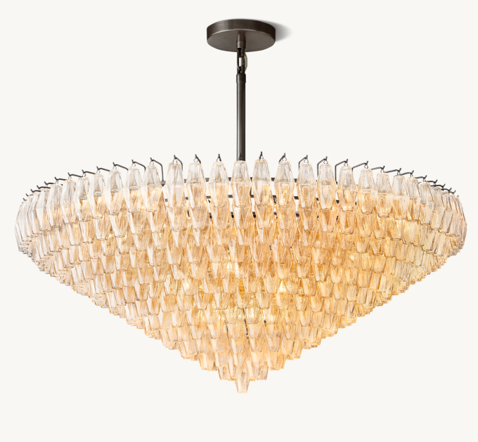 Chiara Clear Glass Tiered Round Chandelier 62\"