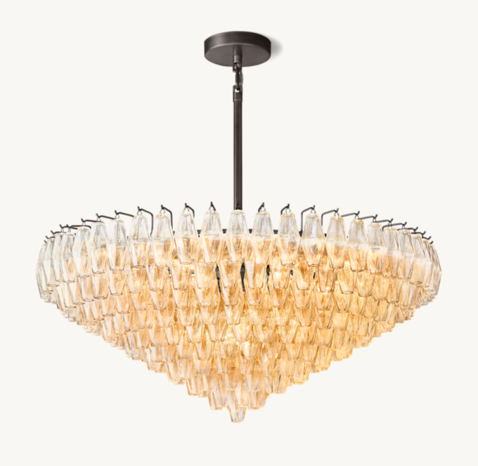 Chiara Clear Glass Tiered Round Chandelier 47\"