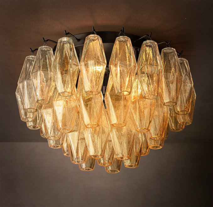 Chiara Clear Glass Flushmount