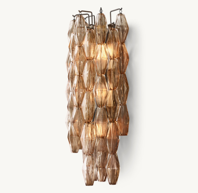 Chiara Smoke Glass Grand Sconce