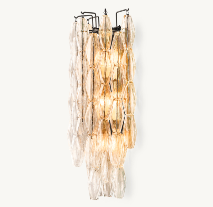 Chiara Clear Glass Grand Sconce