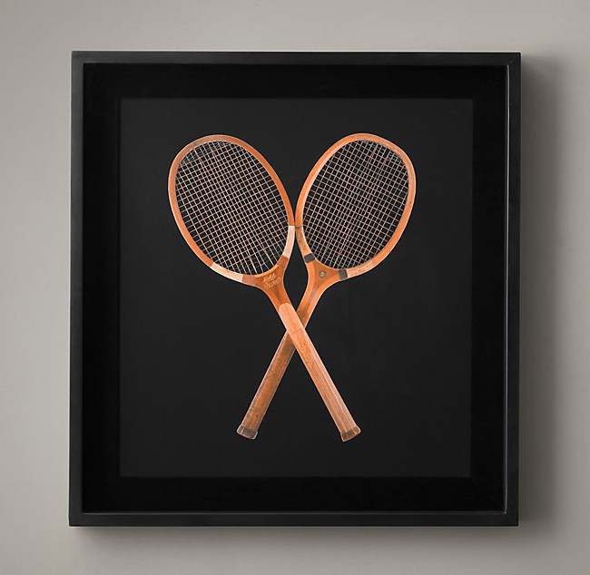 1920s Wooden Tennis Racket Print, Tennis Racket Room Decor