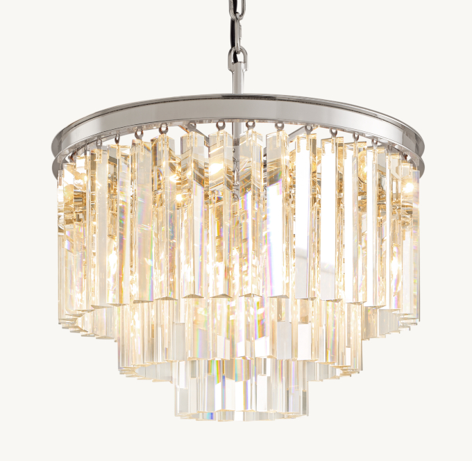1920s Odeon Round Chandelier 20\"