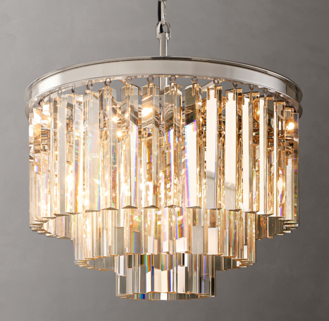 1920s Odeon Round Chandelier 20\"