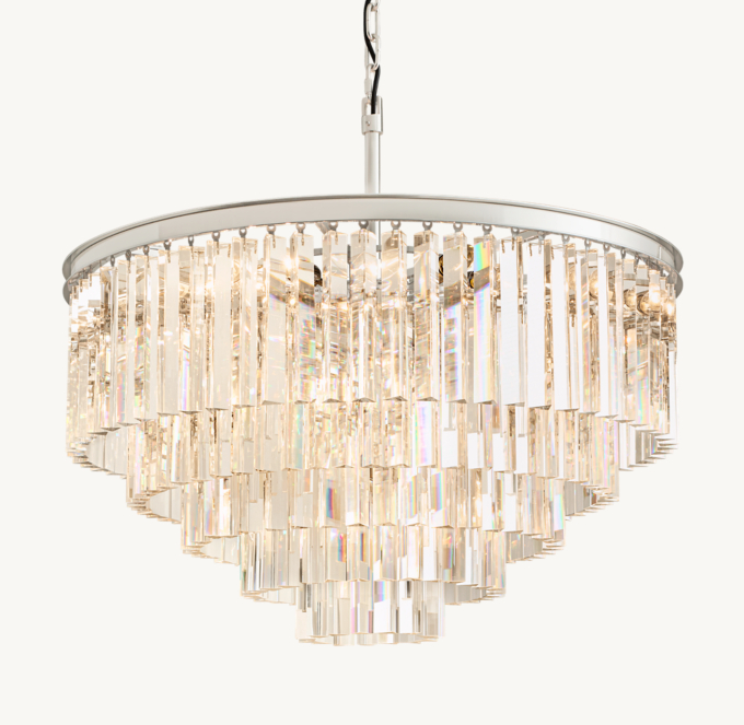 1920s Odeon Round Chandelier 32"