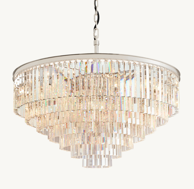 1920s Odeon Round Chandelier 44"