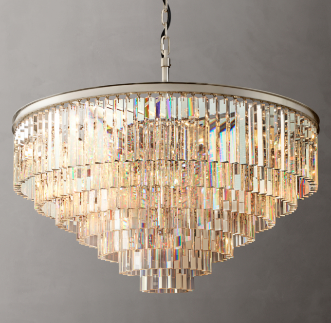 1920s Odeon Round Chandelier 44\"