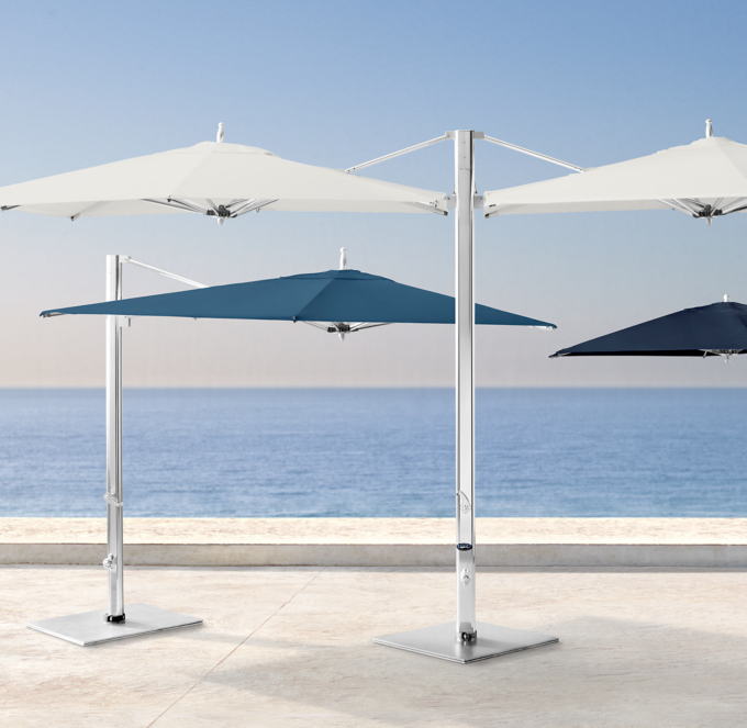 Shown (top to bottom) in Natural, Slate Blue and Navy Sunbrella&#174; Marine-Grade Canvas.