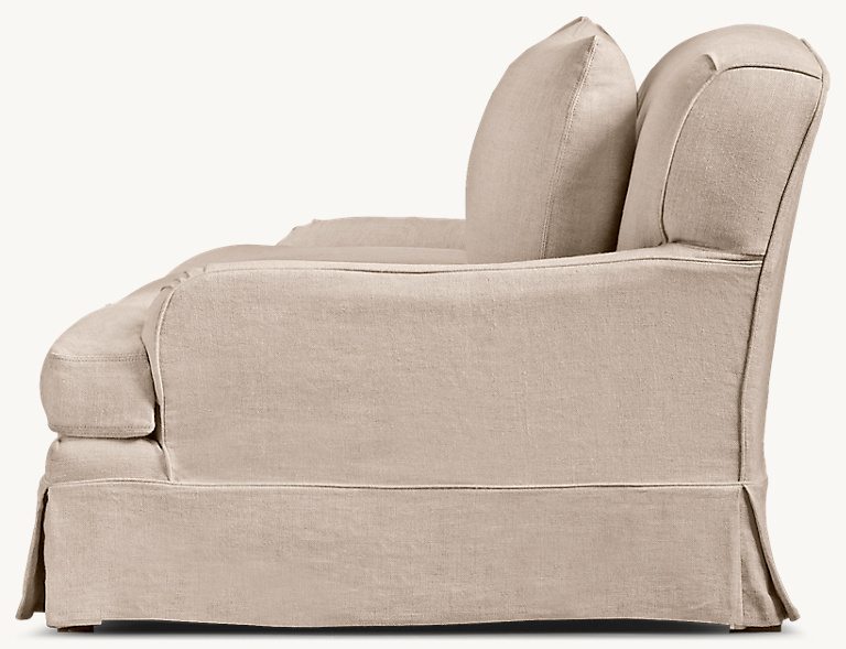 English Slipcovered Classic Roll Arm 3-Seat Sofa | RH English Slipcovered Classic Roll Arm 3-Seat Sofa | RH
