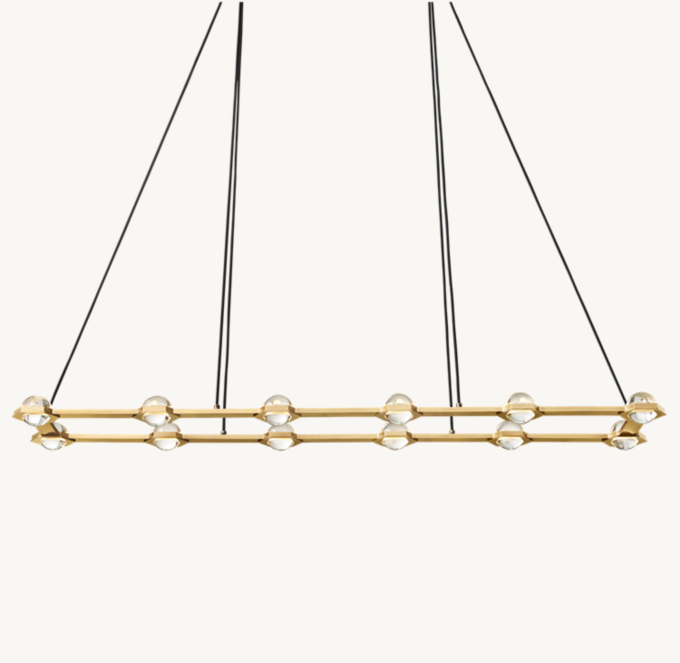 Éclatant Rectangular Chandelier 72\"