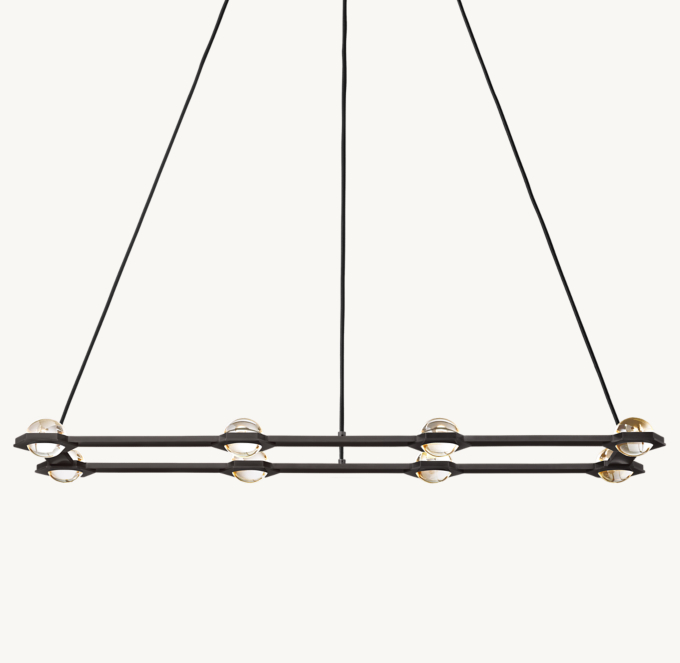 Éclatant Rectangular Chandelier 54\"