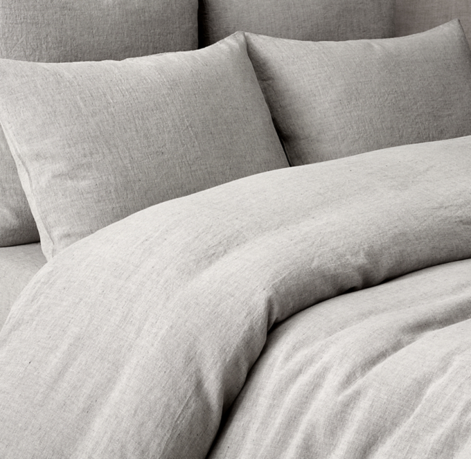 Italian Garment-Dyed Textured Linen Duvet Cover