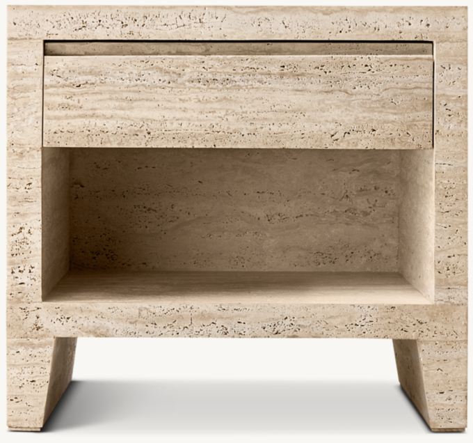 26&#34; nightstand shown in Italian Classico Travertine.