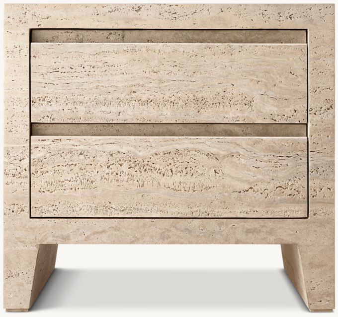 26&#34; nightstand shown in Italian Classico Travertine.