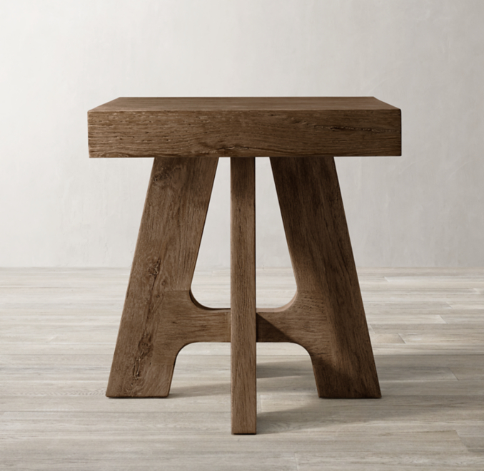 Davos Oak Square Side Table