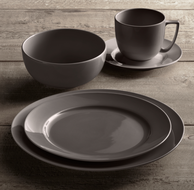 Chinese Porcelain GrandRimmed 20Piece Dinnerware Set with Cereal Bowl